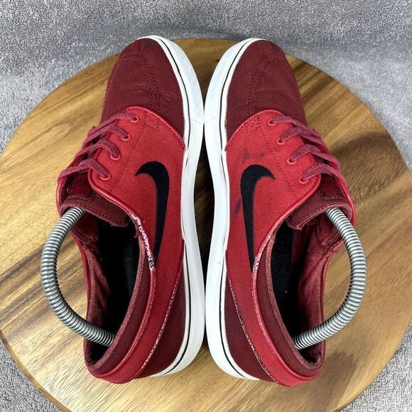 Nike SB Zoom Stefan Janoski Men's 8.5 Canvas Red Black Skateboard Sneakers Shoes - Picture 5 of 9